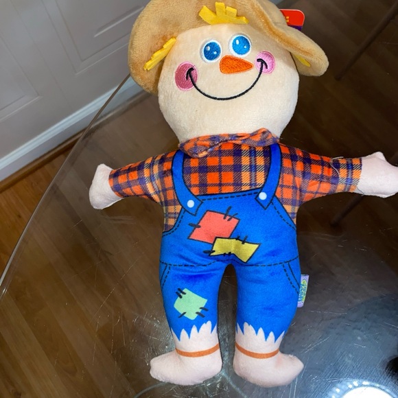 Happy Tails Halloween Spookywoof Cute 12'' Scarecrow Squeaky Dog Toy - Picture 4 of 5